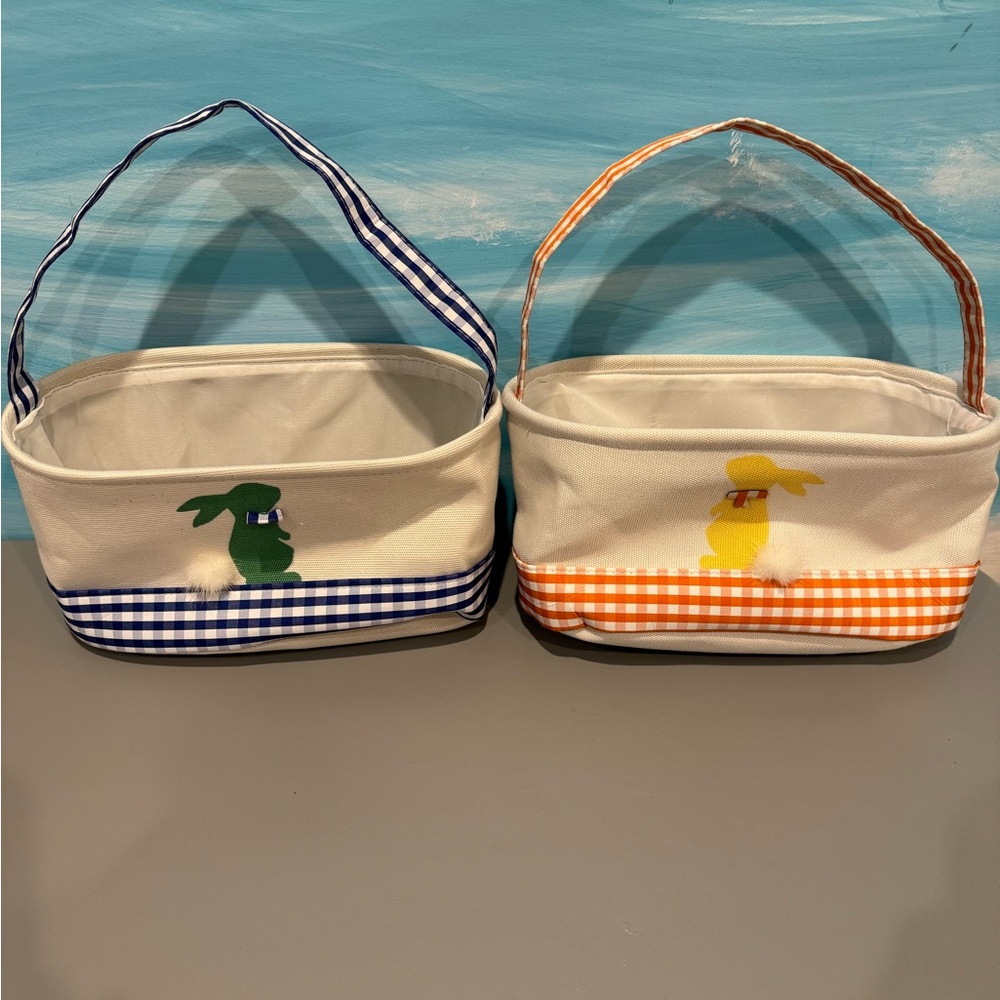 Set of two canvas Easter bags - great for making Easter baskets!